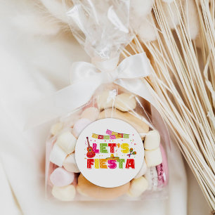 Autocollant rond de fête Fiesta