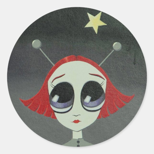 autocollant rond de fusion spatiale (Devant)