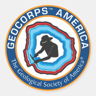 Autocollant rond de GeoCorps Amérique