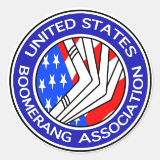 Autocollant rond de l'Association Boomerang des Ét