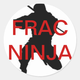autocollant rond de ninja de frac