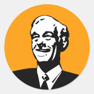 Autocollant rond de Ron Paul