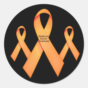 Autocollant rond de ruban de Cancer d'enfance