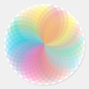 Autocollant rond de style de graphique de Spiro