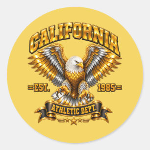 Autocollant Rond Département Athlétique de Califor