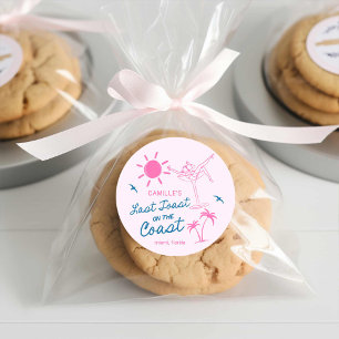 Autocollant rond dernier toast enterrement de vie 