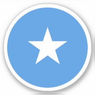 Autocollant Rond Drapeau de Somalie
