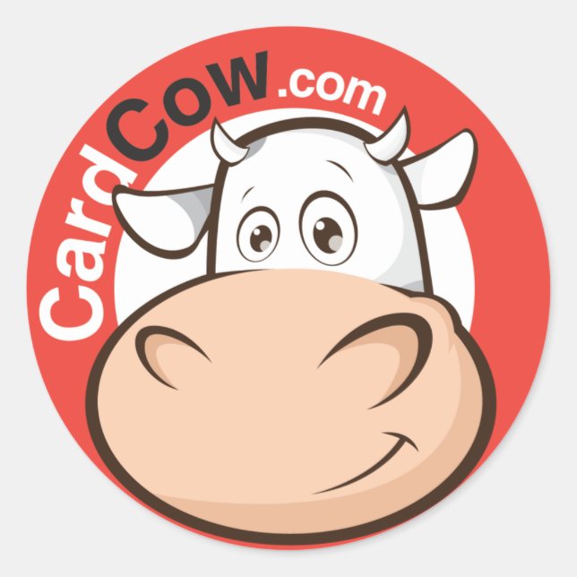 Autocollant rond du logo CardCow (Devant)