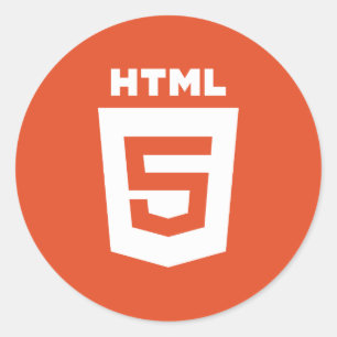 Autocollant rond du logo HTML 5