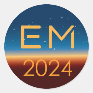 Autocollant rond EM2024