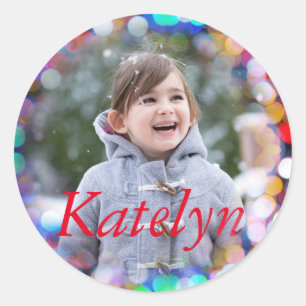 Autocollant rond fait sur commande de photo