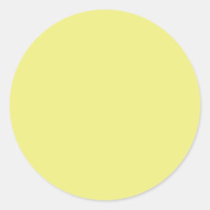 Autocollant rond jaune pastel clair