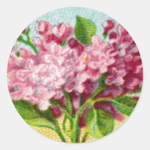 Autocollant rond Lilac français antique