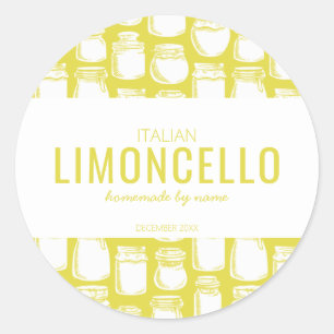 Autocollant rond Limoncello fait maison