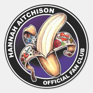 Autocollant rond - Logo du club de fans Hannah Ait