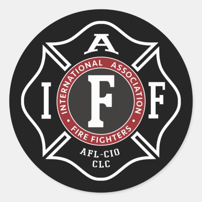 Autocollant rond maltais IAFF (Devant)