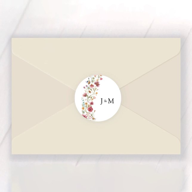 Autocollant rond Mariage classique (Créateur téléchargé)