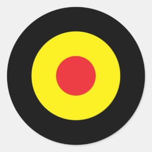 Autocollant rond Mod belge