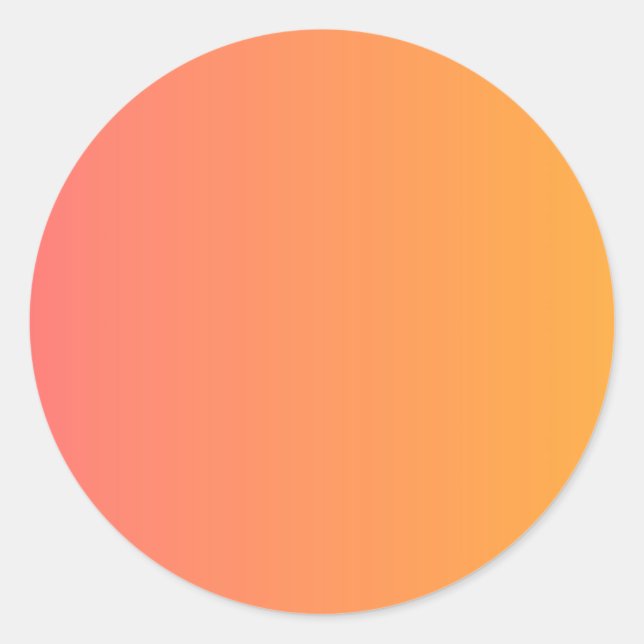 Autocollant rond modèle rose orange (Devant)