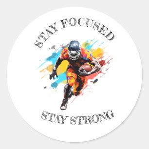 autocollant rond motivation NFL
