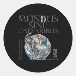Autocollant rond Mundus Sine Caesaribus