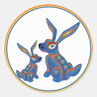 Autocollant rond Oaxacan joyeux