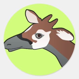 Autocollant rond Okapi