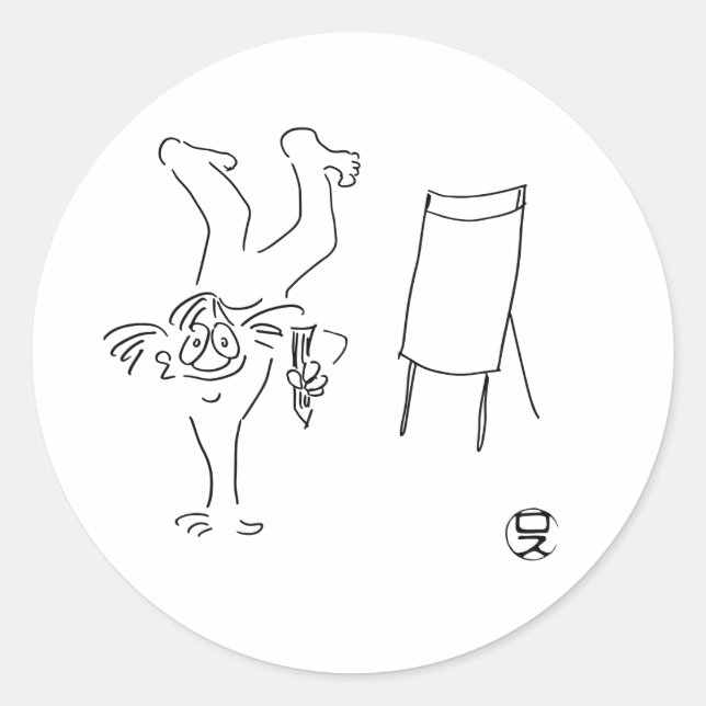 Autocollant rond Pippi Langbas (Devant)