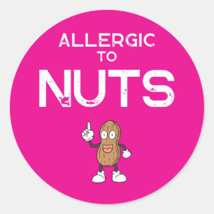 Autocollant rond pour allergie aux noix