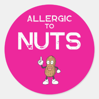 Autocollant rond pour allergie aux noix