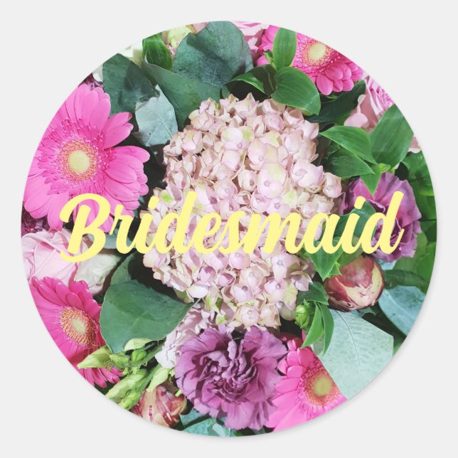 Autocollant rond pour la composition florale demoi (Devant)