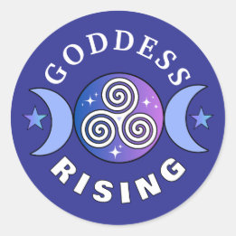 Autocollant rond Purple Goddess Rising