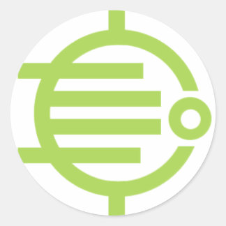 Autocollant rond quatre Feuilles