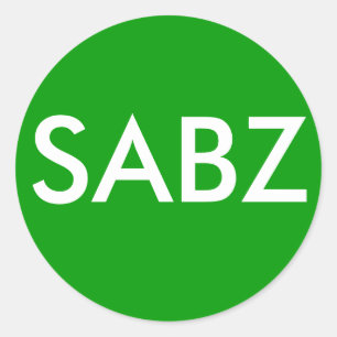 Autocollant rond SABZ