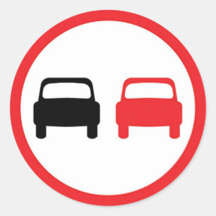 Autocollant rond sans panneau de circulation.