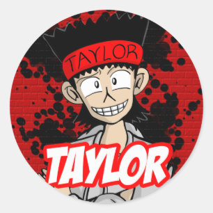Autocollant rond Taylor
