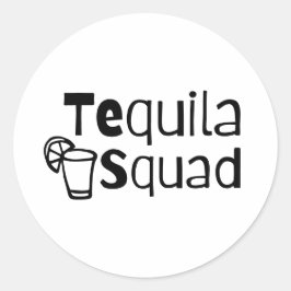 Autocollant rond Tequila Squad