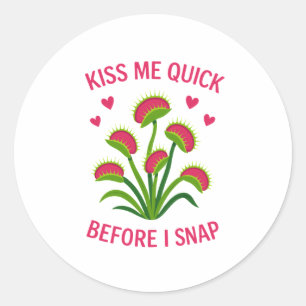 Autocollant Rond Vénus Flytrap Kiss Me Quick
