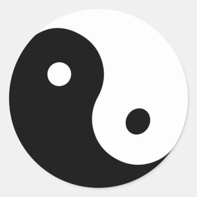 Autocollant rond Yin Yang (Devant)