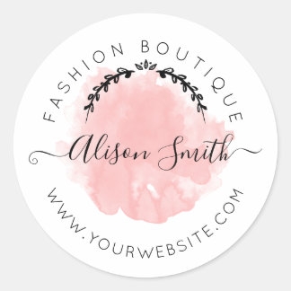 Autocollant rose aquarelle pour Boutique Store