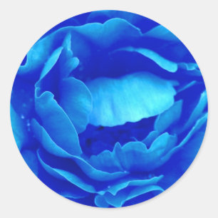 Autocollant Rose bleu - personnalisable