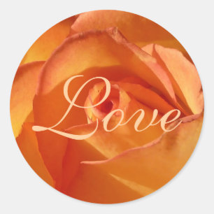 Autocollant Rose d'amour orange