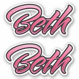 Autocollant rose décoloré Beth Stickerset