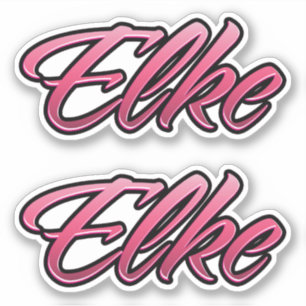 Autocollant rose décoloré Elke Stickerset