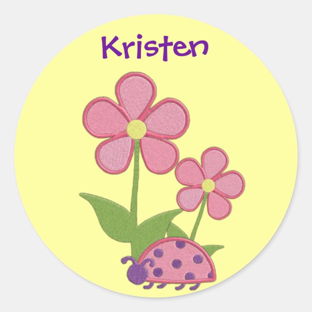 Autocollant rose Ladybug (Devant)