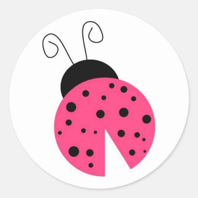 Autocollant rose Ladybug (Devant)