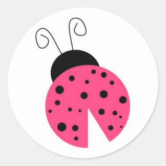 Autocollant rose Ladybug