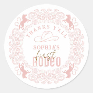 Autocollant rose Premier Rodéo Anniversaire