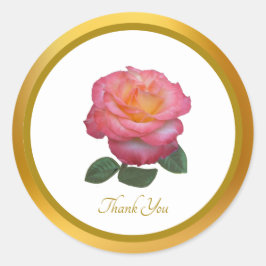 Autocollant Rose Rose Merci
