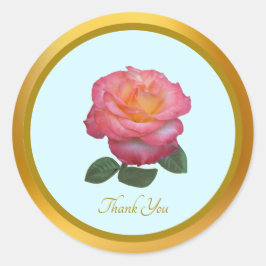 Autocollant Rose Rose Merci